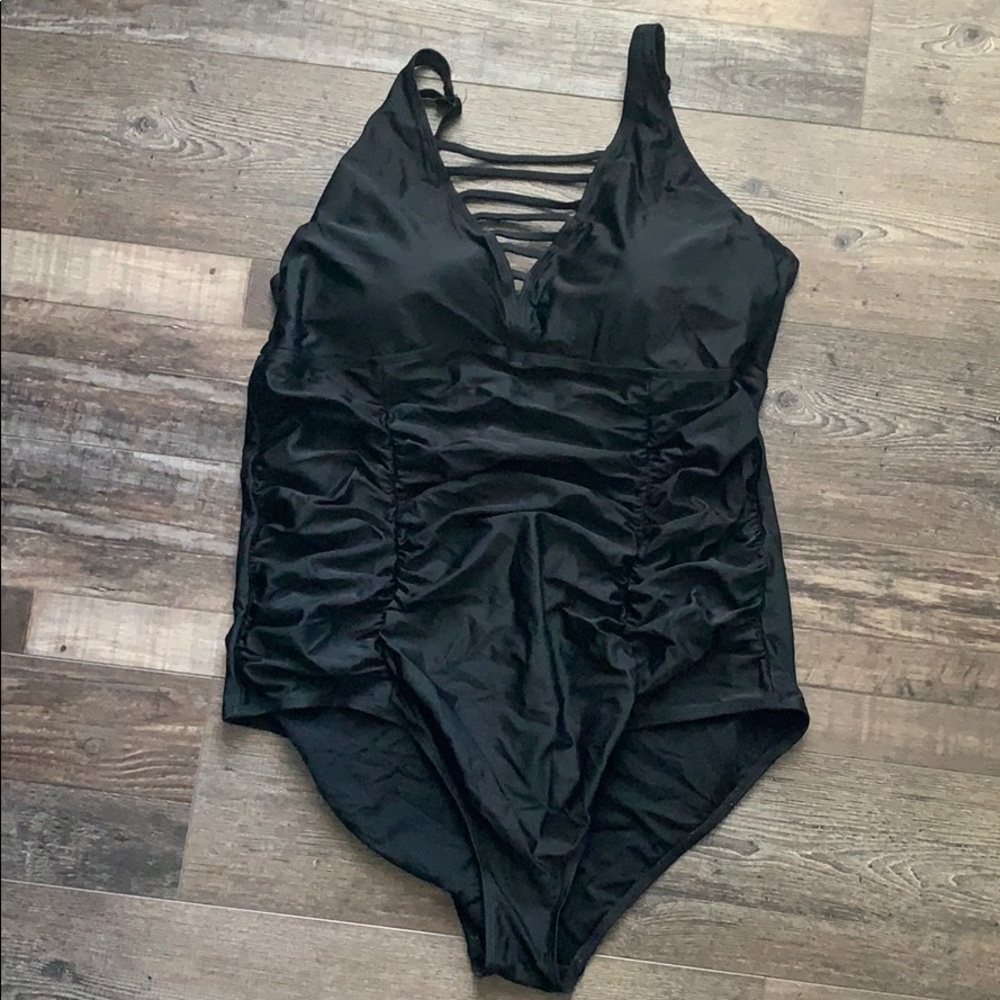 Torrid plus size tummy control swim suit